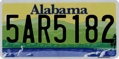 AL license plate 5AR5182