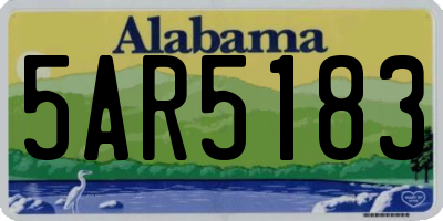 AL license plate 5AR5183