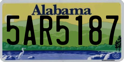 AL license plate 5AR5187