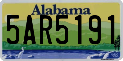 AL license plate 5AR5191