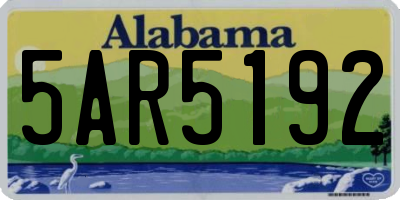AL license plate 5AR5192
