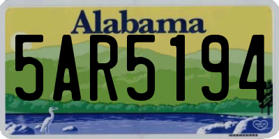 AL license plate 5AR5194