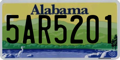 AL license plate 5AR5201