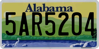 AL license plate 5AR5204
