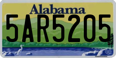AL license plate 5AR5205