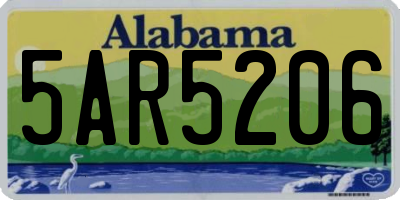 AL license plate 5AR5206