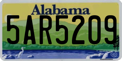 AL license plate 5AR5209