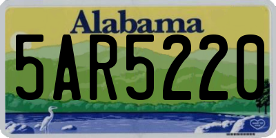 AL license plate 5AR5220