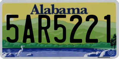 AL license plate 5AR5221