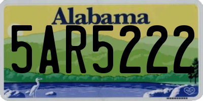 AL license plate 5AR5222