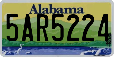 AL license plate 5AR5224