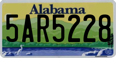 AL license plate 5AR5228