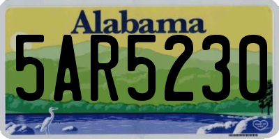 AL license plate 5AR5230