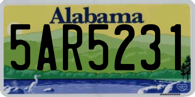 AL license plate 5AR5231