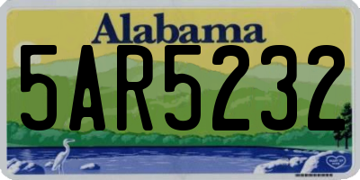 AL license plate 5AR5232