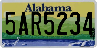 AL license plate 5AR5234