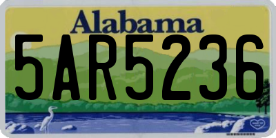 AL license plate 5AR5236