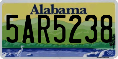 AL license plate 5AR5238