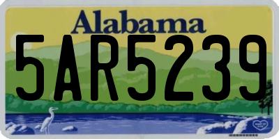 AL license plate 5AR5239