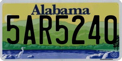 AL license plate 5AR5240