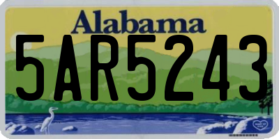 AL license plate 5AR5243
