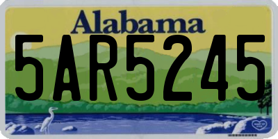 AL license plate 5AR5245
