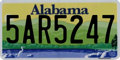 AL license plate 5AR5247