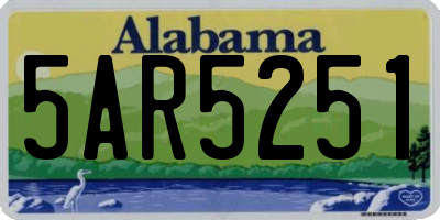 AL license plate 5AR5251