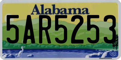 AL license plate 5AR5253