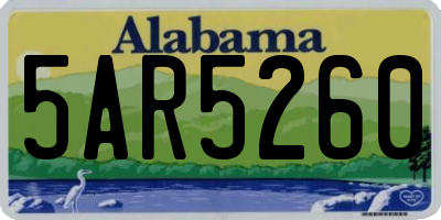 AL license plate 5AR5260