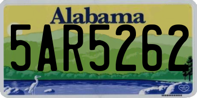 AL license plate 5AR5262