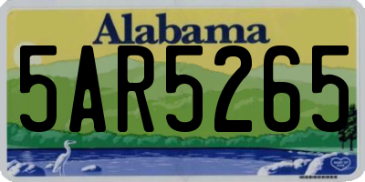 AL license plate 5AR5265