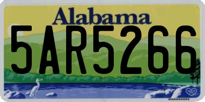 AL license plate 5AR5266
