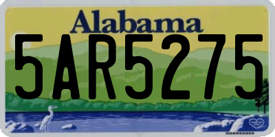 AL license plate 5AR5275