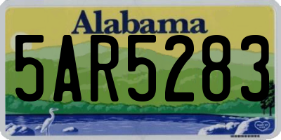 AL license plate 5AR5283