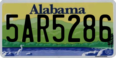 AL license plate 5AR5286