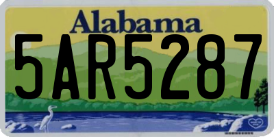 AL license plate 5AR5287