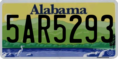 AL license plate 5AR5293