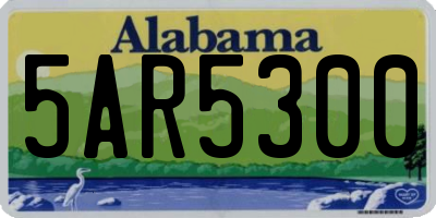 AL license plate 5AR5300