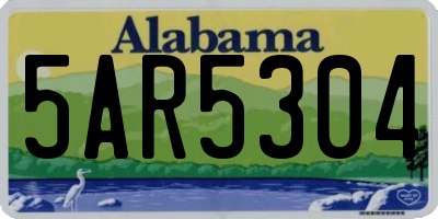 AL license plate 5AR5304