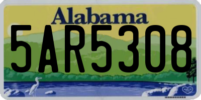 AL license plate 5AR5308