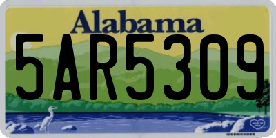 AL license plate 5AR5309