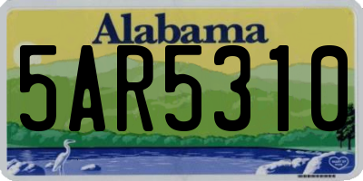 AL license plate 5AR5310