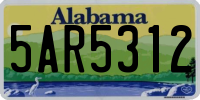 AL license plate 5AR5312
