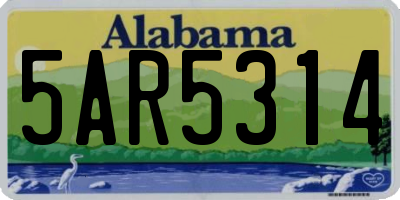 AL license plate 5AR5314