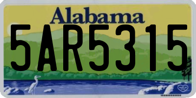 AL license plate 5AR5315