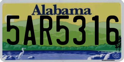 AL license plate 5AR5316