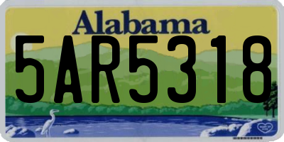 AL license plate 5AR5318