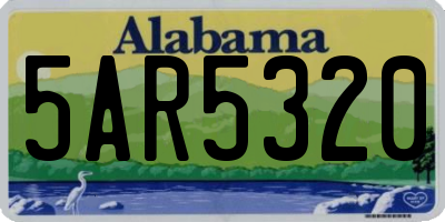AL license plate 5AR5320