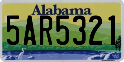 AL license plate 5AR5321